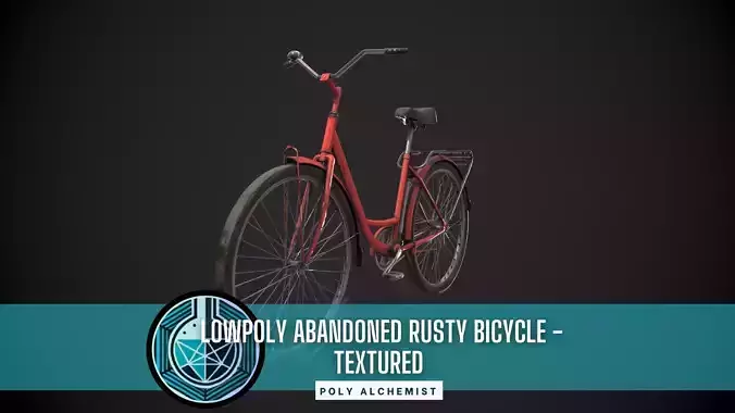 Abandoned Rusty Bicycle - Textured Low-poly 3D model