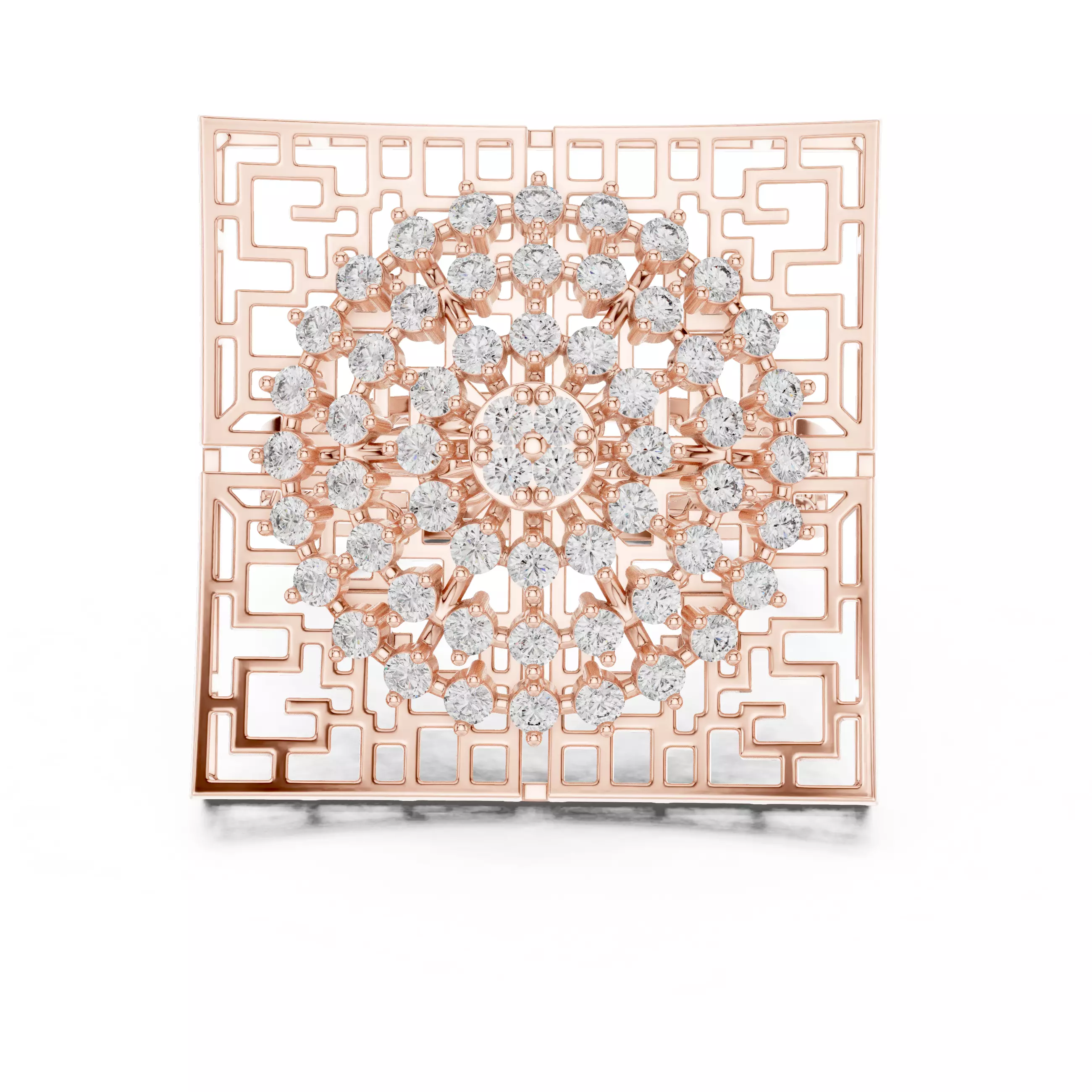 Round Diamond Ring 3D print model