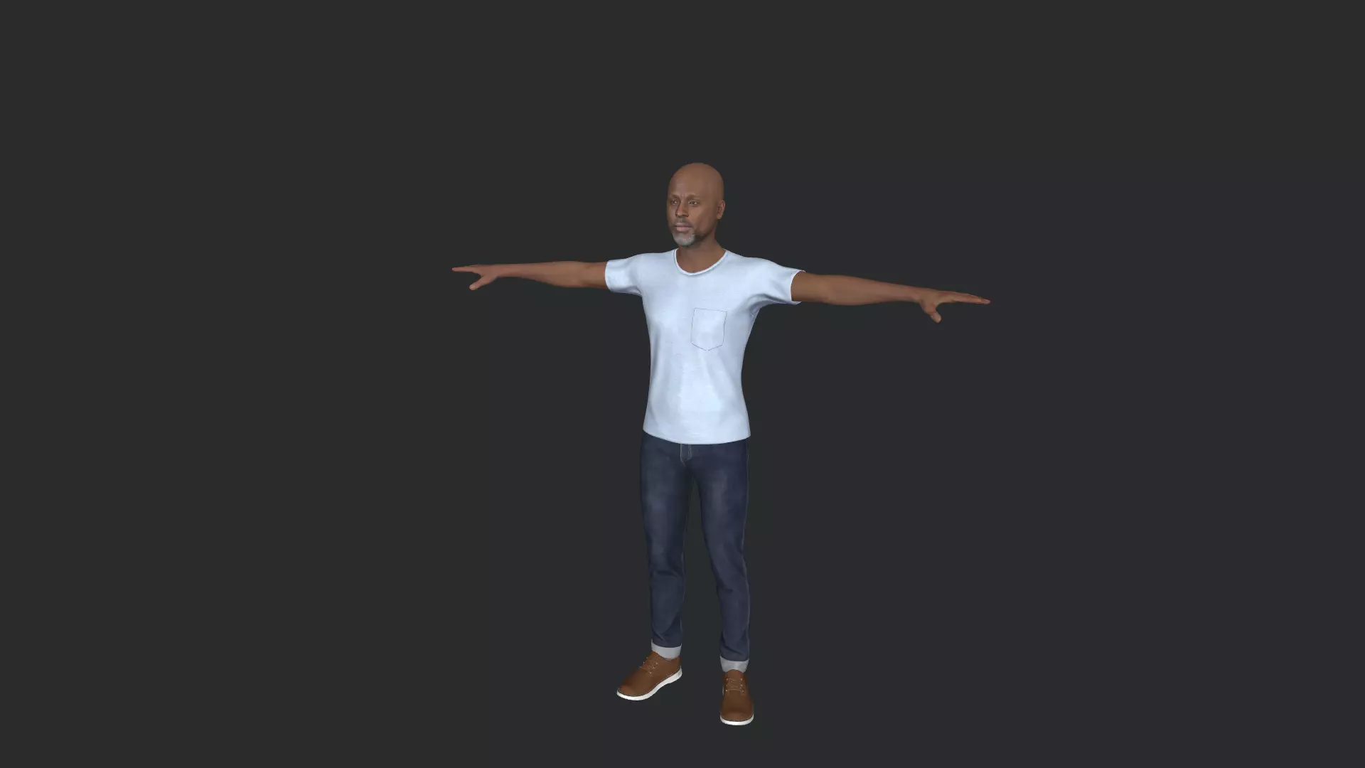 Omar Little Hyper Realistic Full Body Fully Rigged 3D model_13