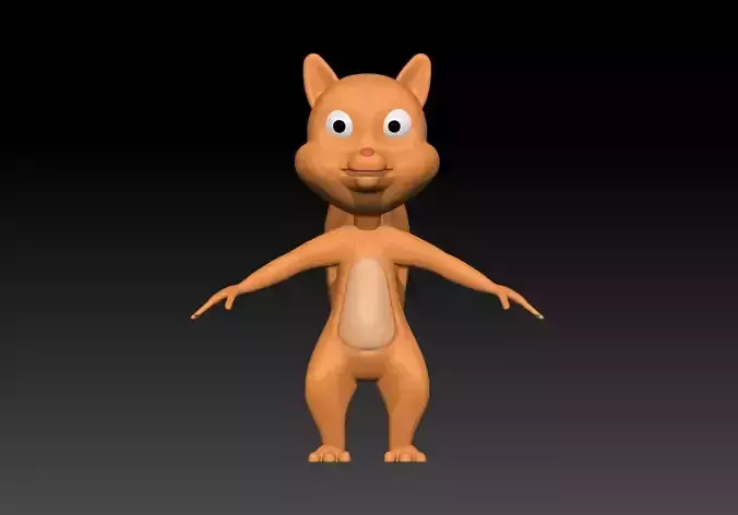 Baby Squirrel 3D Model