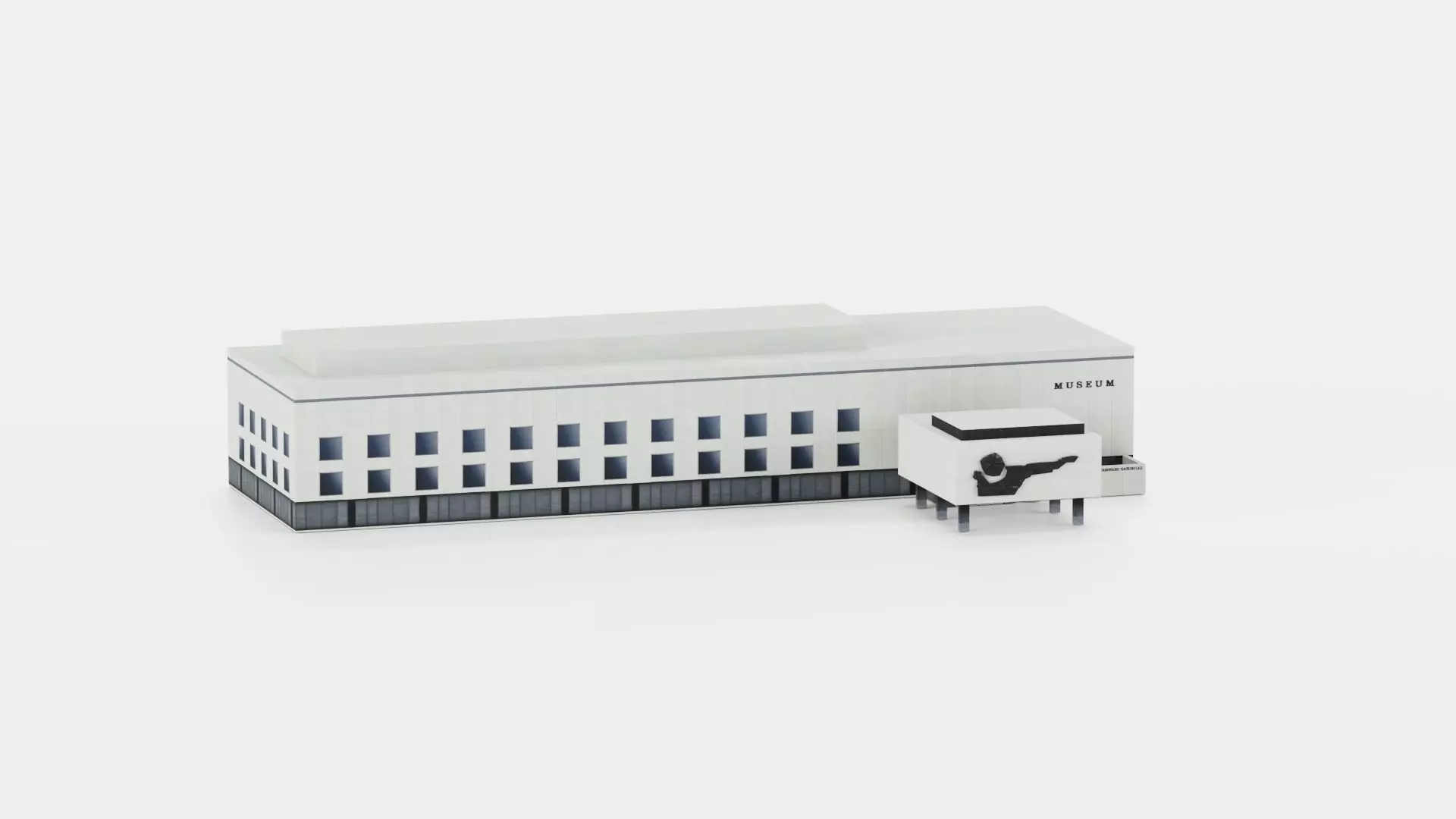 Natural History Museum of Geneva 3D Lowpoly Model Low-poly 3D model_3