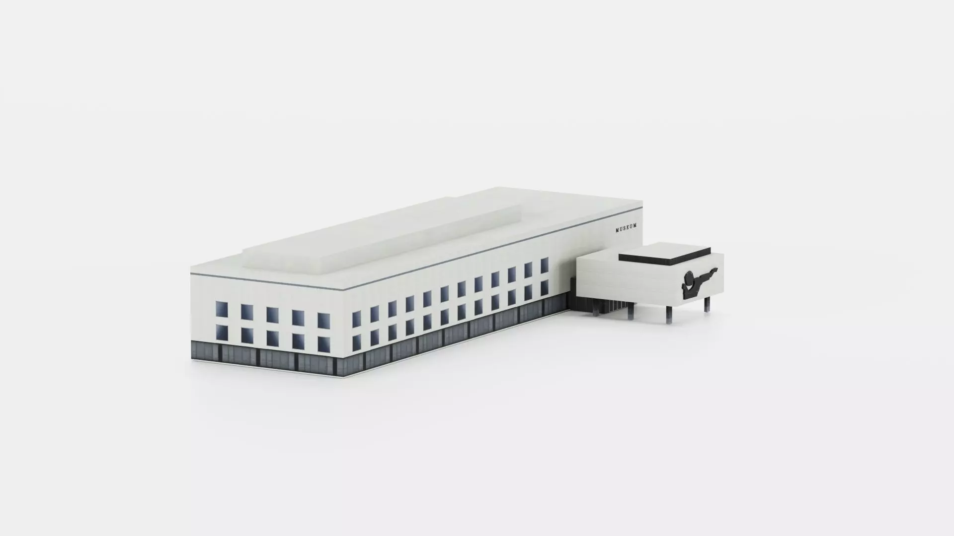 Natural History Museum of Geneva 3D Lowpoly Model Low-poly 3D model_4