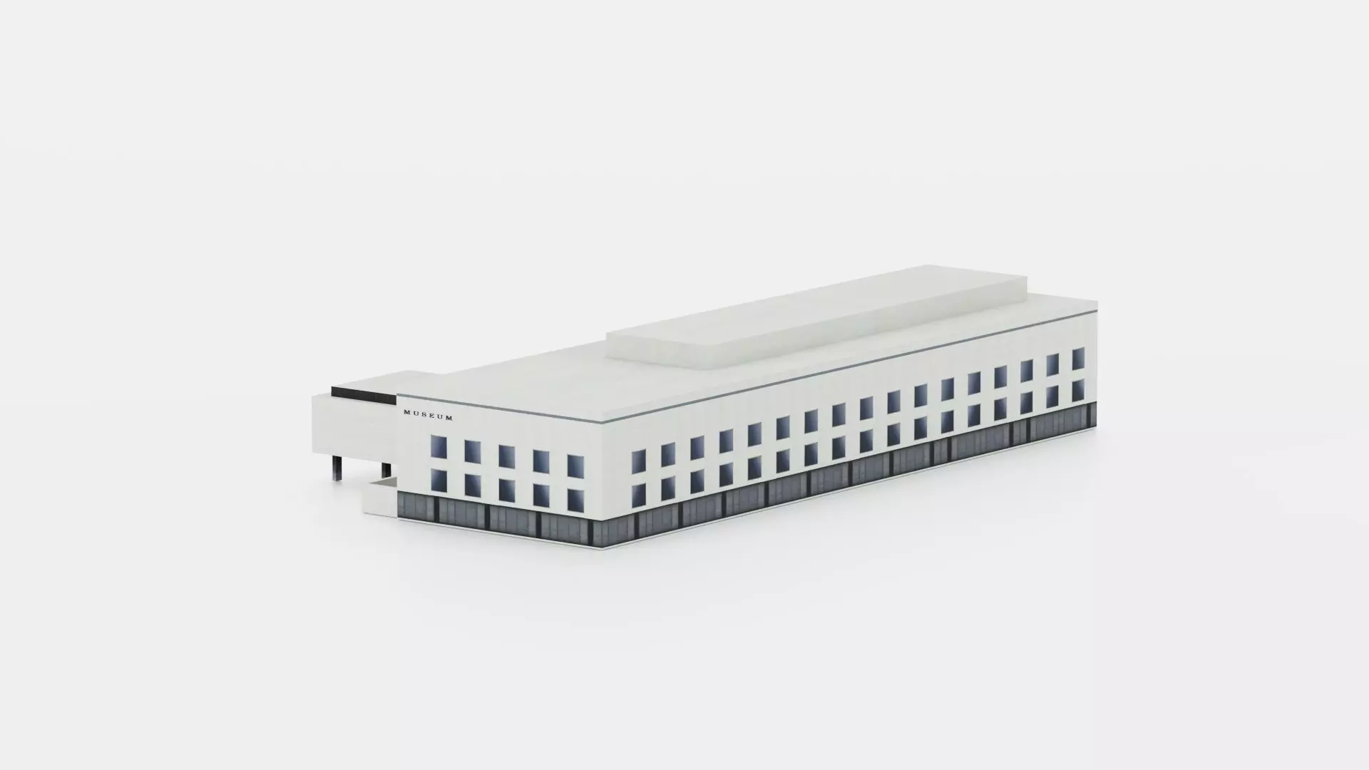 Natural History Museum of Geneva 3D Lowpoly Model Low-poly 3D model_5