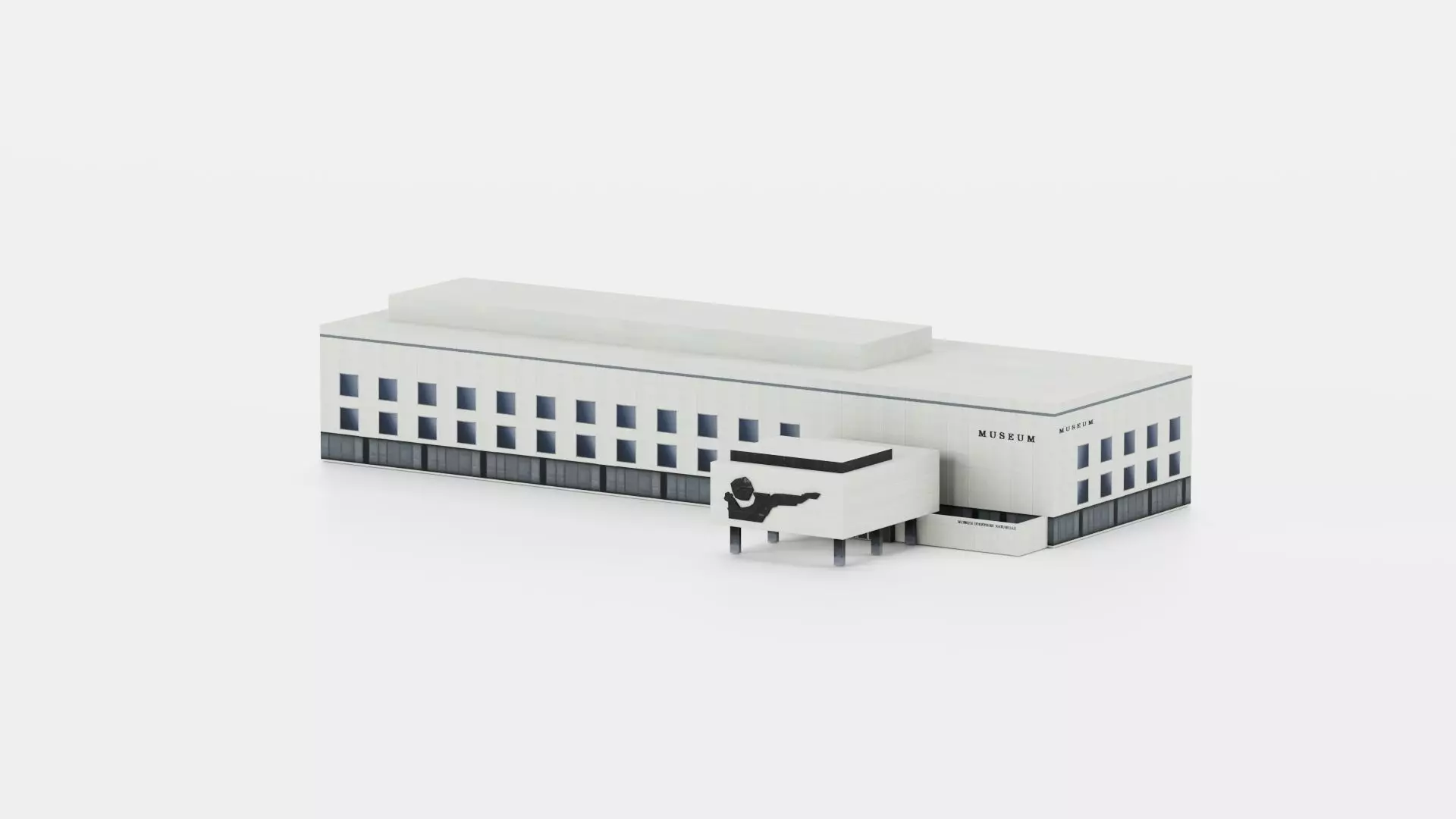 Natural History Museum of Geneva 3D Lowpoly Model Low-poly 3D model_2