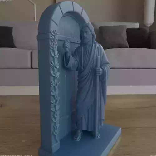 Christ Knocking at the Door 3D Sculpture STL
