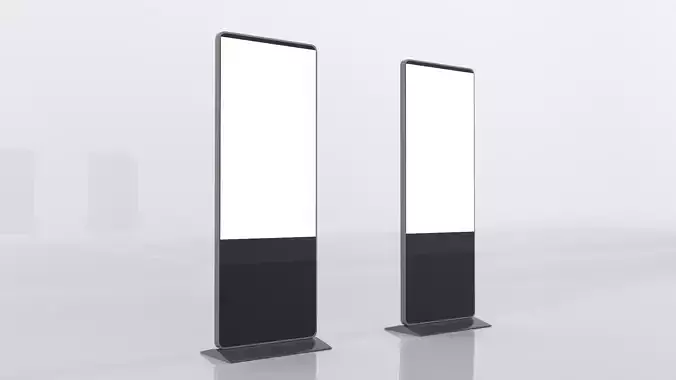 Touchscreen Advertising Stand 3D Model