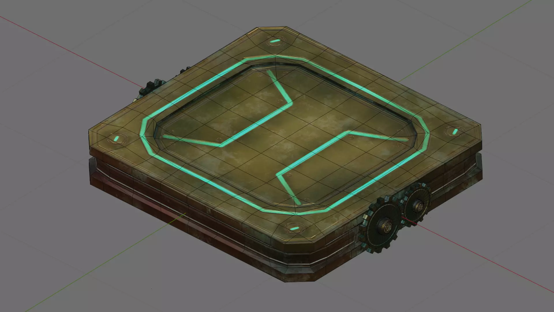 Interactive Object - Moving Platform Low-poly 3D model_8