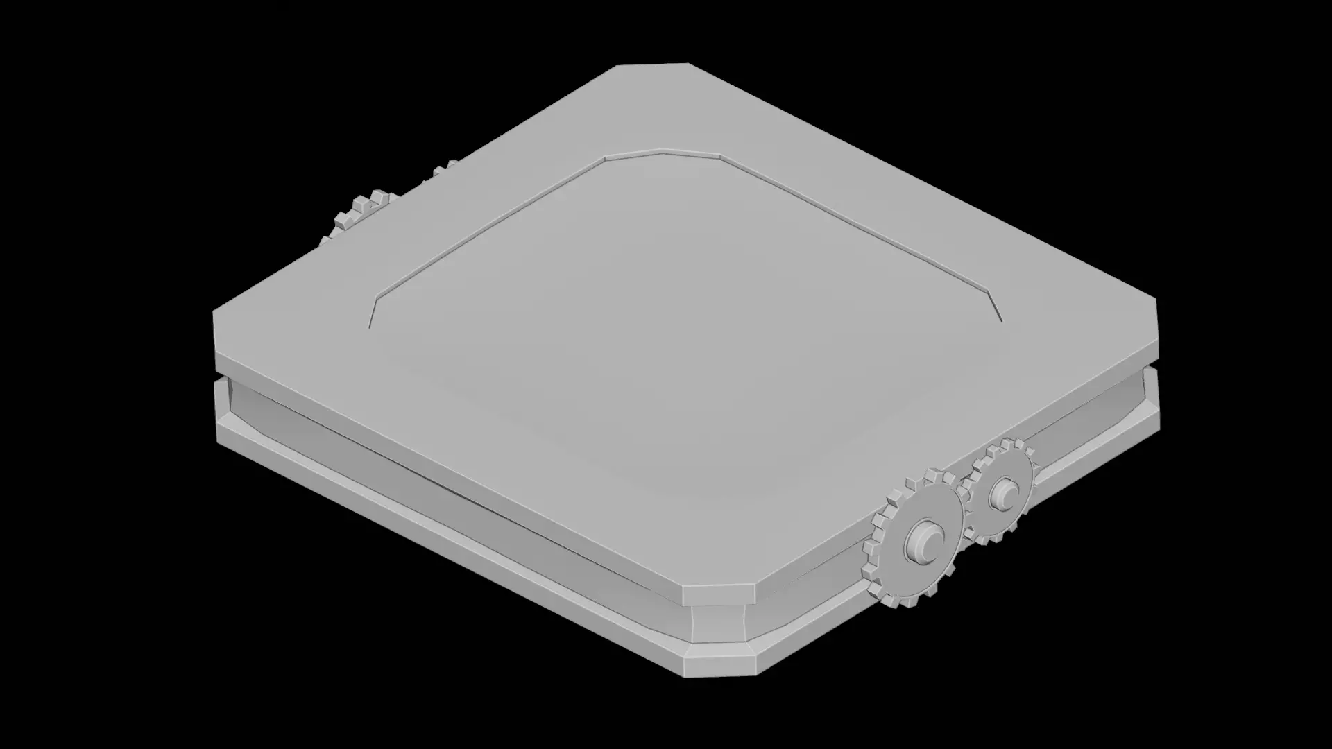 Interactive Object - Moving Platform Low-poly 3D model_7