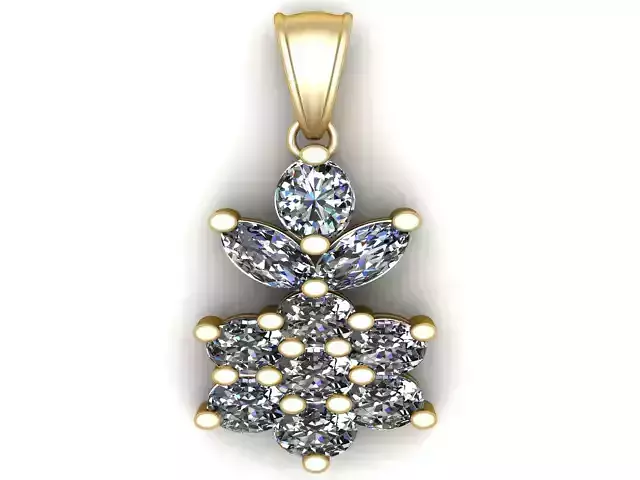 Flower Pendant  3D Printable Model