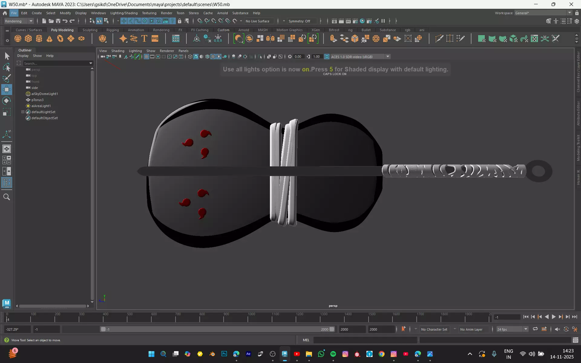 GUNBAI FROM NARUTO  Low-poly 3D model_0