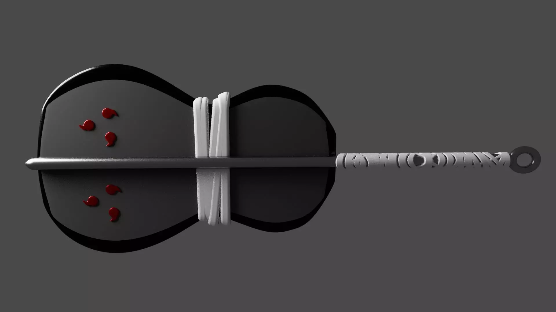 GUNBAI FROM NARUTO  Low-poly 3D model_2