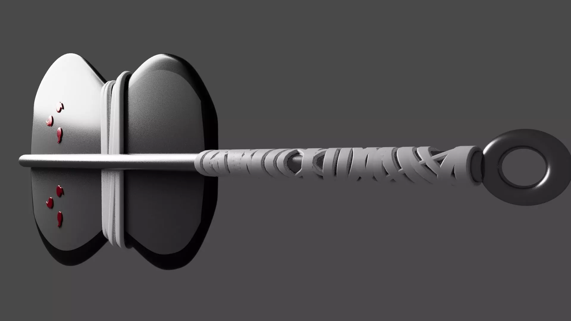 GUNBAI FROM NARUTO  Low-poly 3D model_7