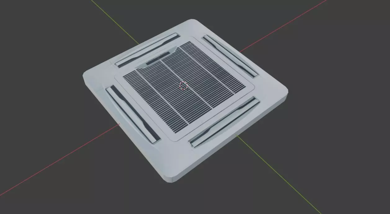 Cassette Air Conditioner Low Poly 3D Model Low-poly 3D model_4