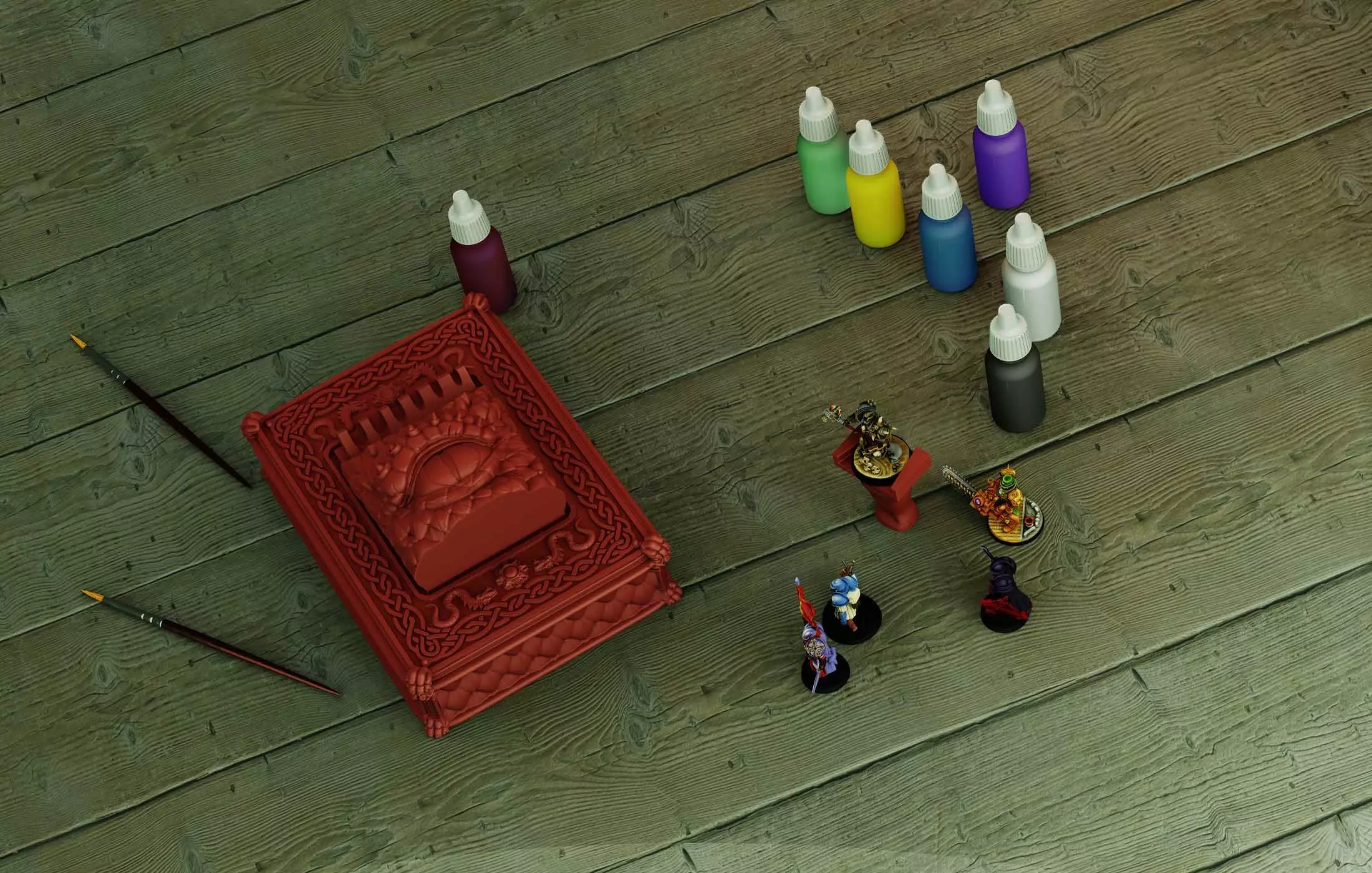 Dragon Painting Box 3D print model_0