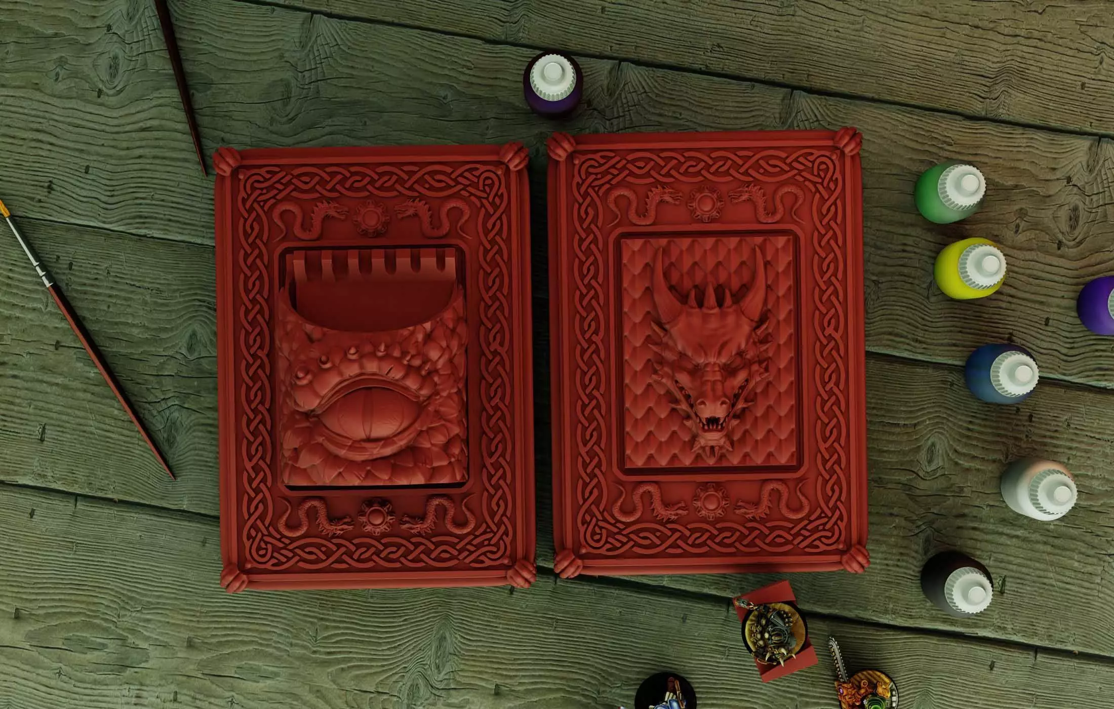 Dragon Painting Box 3D print model_1