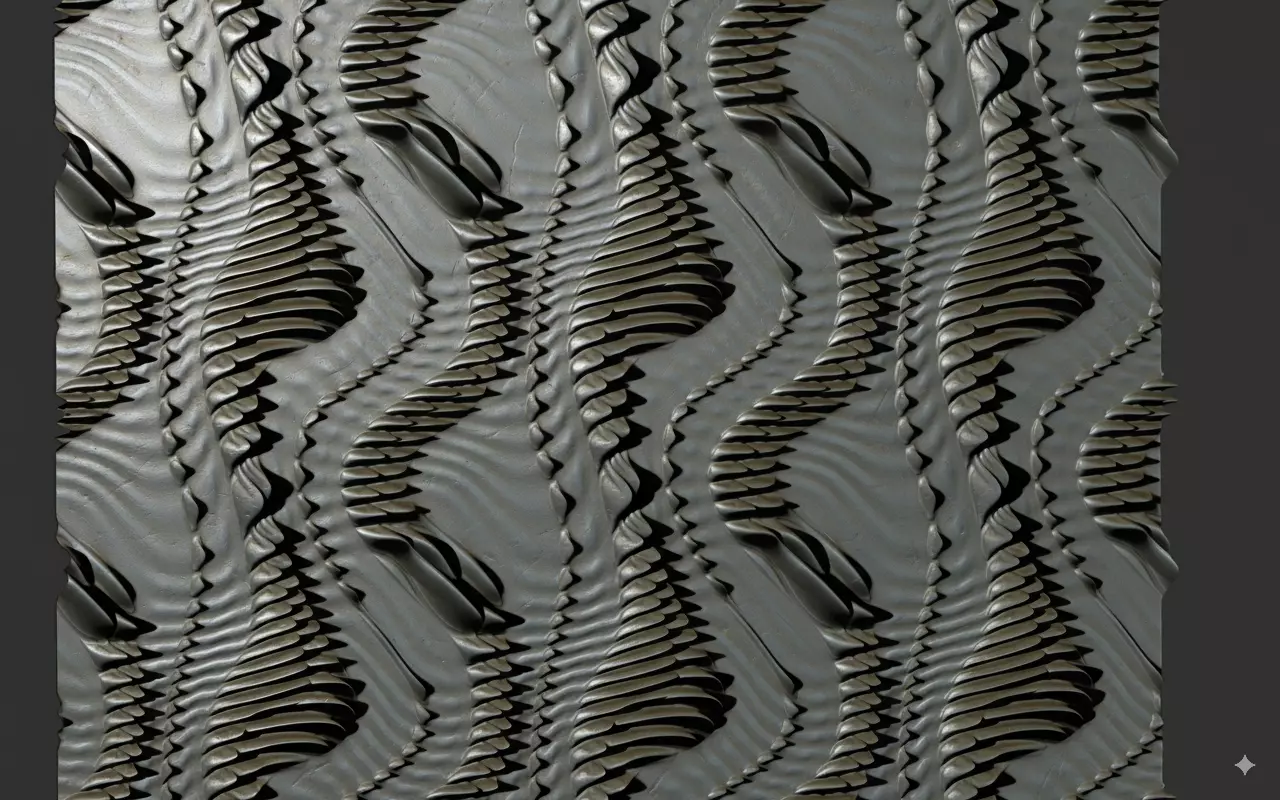 BIOMECHA FRACTURE - 90 Tileable Alphas ZBrush-Blender-Substance Texture_4