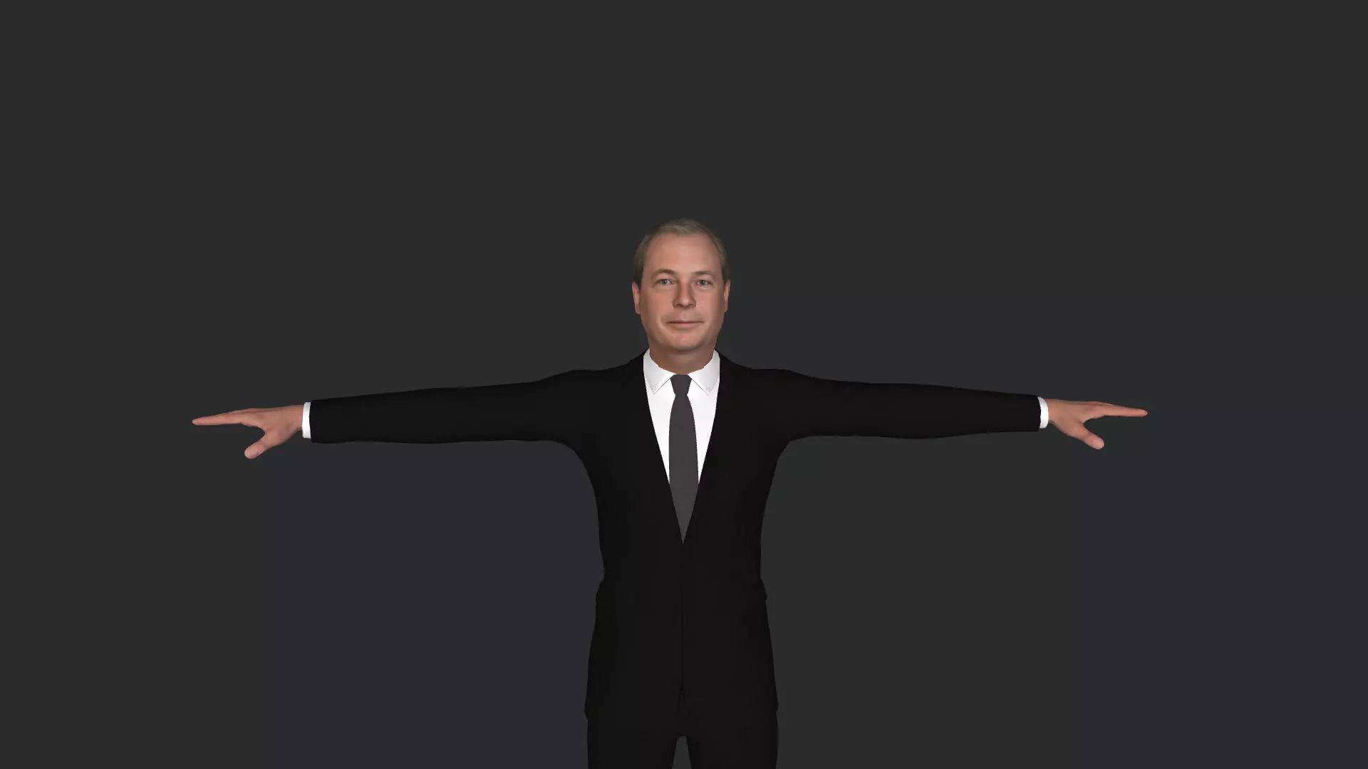 Nigel Farage Hyper Realistic Full Body Fully Rigged 3D model_1