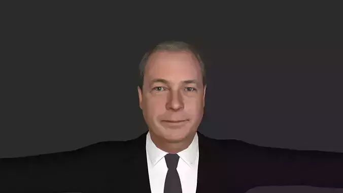 Nigel Farage Hyper Realistic Full Body Fully Rigged