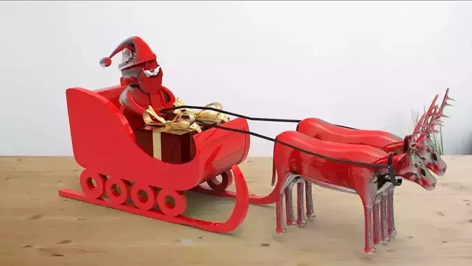 Santas Enchanted Sleigh Odyssey 3D Printable Holiday Icon