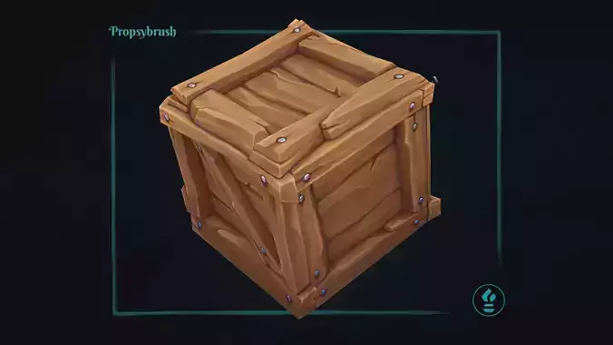 Stylized Wooden Box Prop - Game-Ready Hand-Painted Asset -