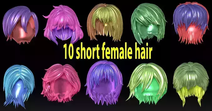 10 short female hair