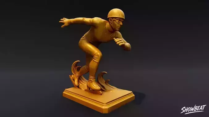 Golden Short Track Statue