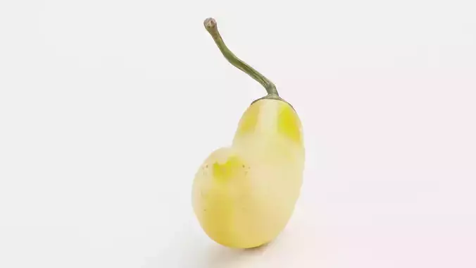 Yellow Chilli Pepper - Realistic Spicy Food Prop 3D model 3