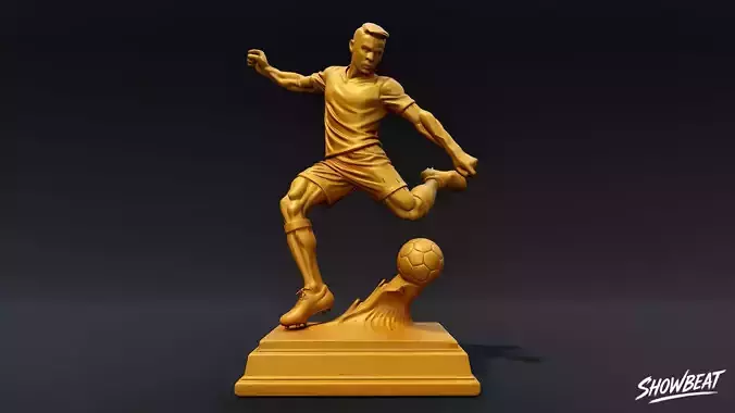 Golden Soccer Statue