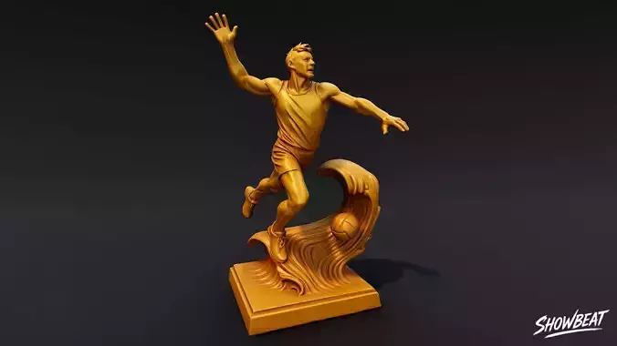 Golden Volleyball Statue