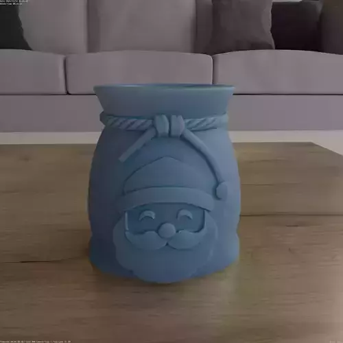 Santa Bag Planter Candy container STL Christmas 3D Model