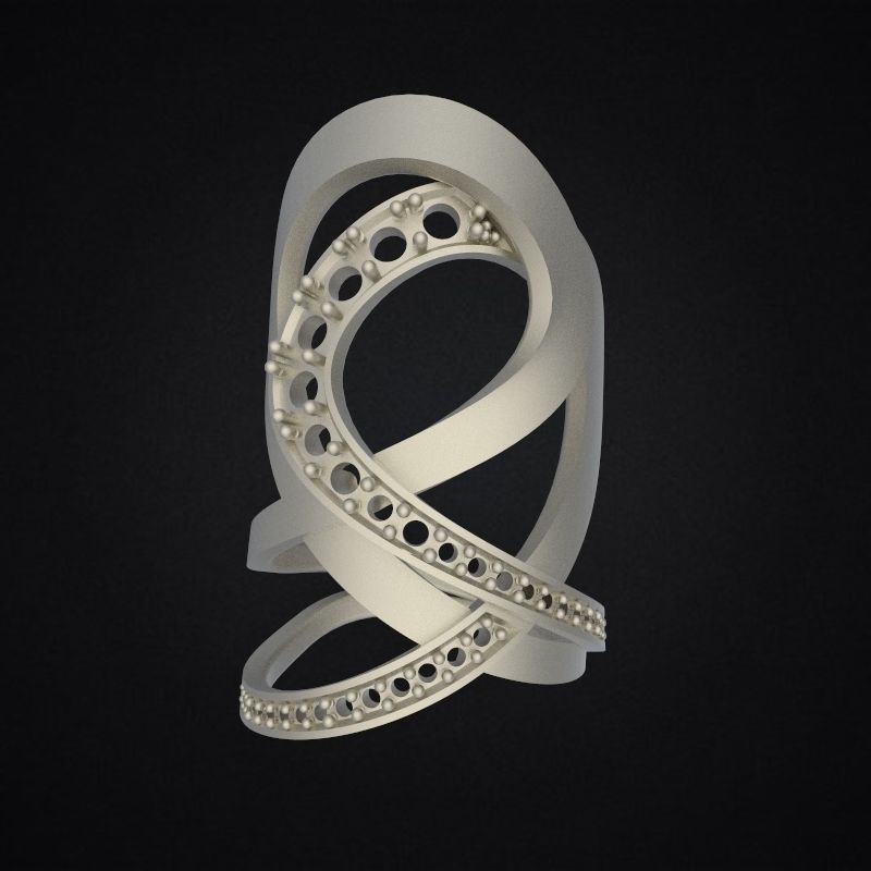 Jewelry Ring Hera Double 3D print model_6