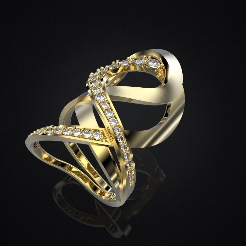 Jewelry Ring Hera Double 3D print model_3