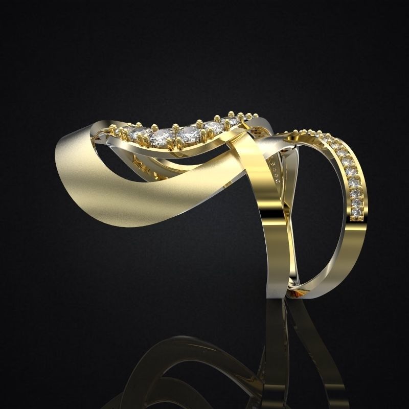 Jewelry Ring Hera Double 3D print model_5