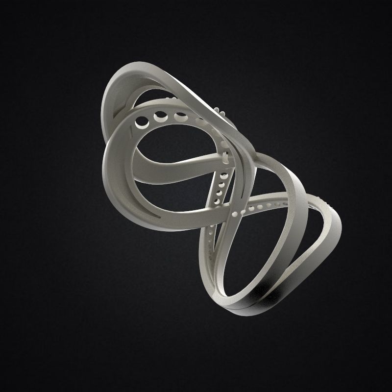 Jewelry Ring Hera Double 3D print model_7