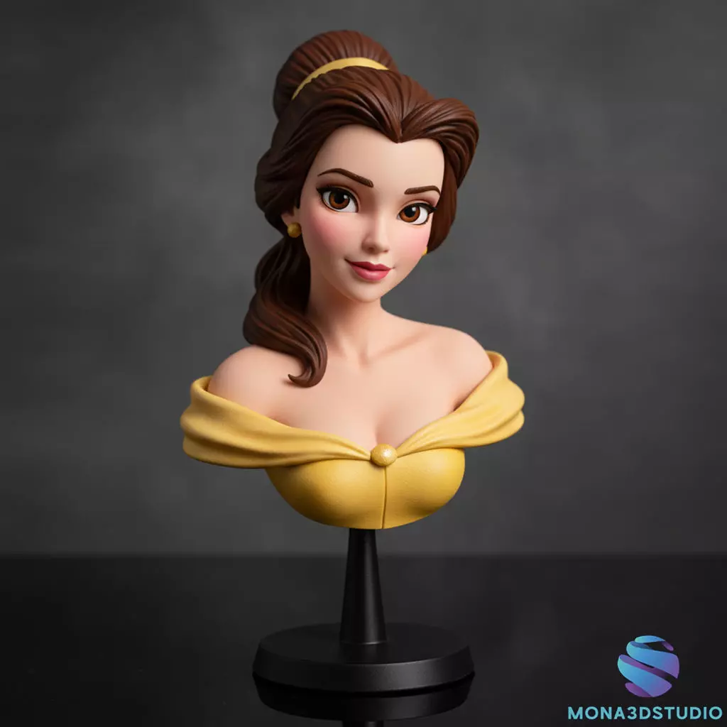 Belle Bust - Beauty and the Beast - Printable STL 3D Model 3D print model