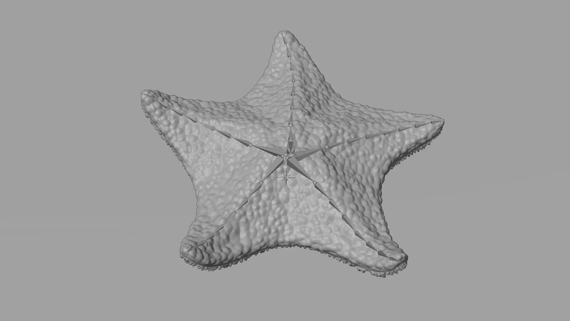 -Bat Starfish Red Rigged- 3D model_2