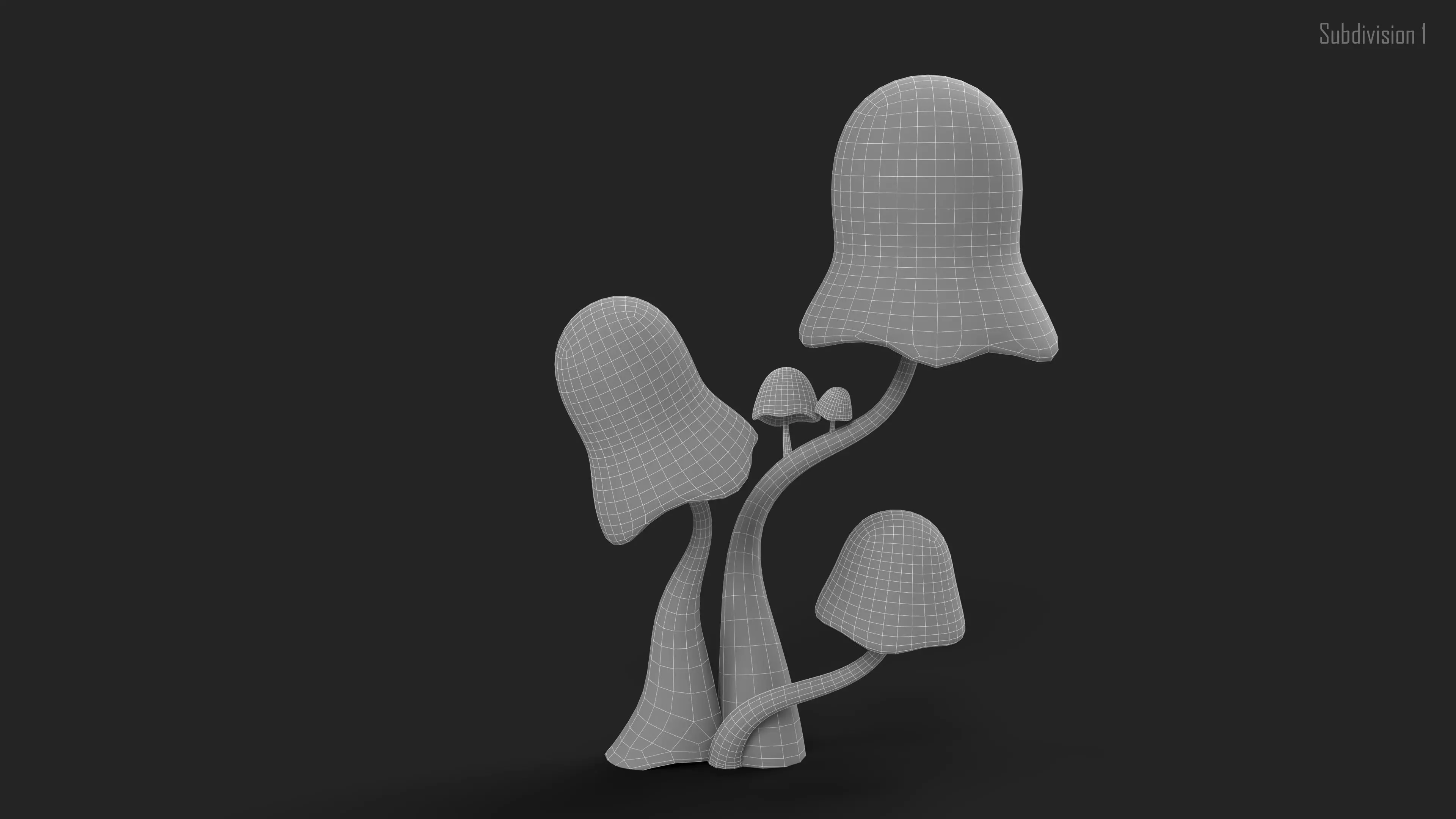Cartoon Mushroom 01 3D model_12