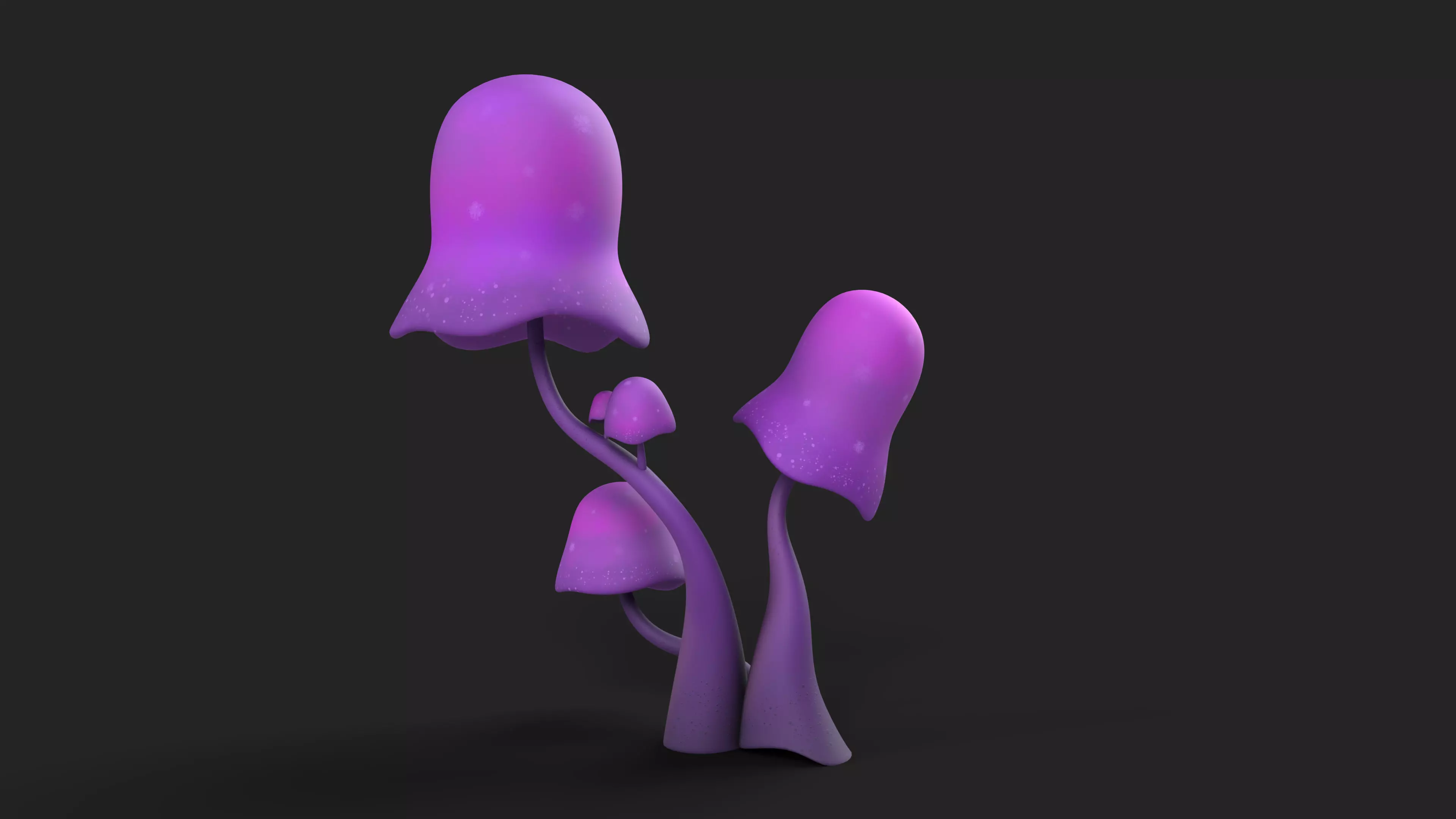 Cartoon Mushroom 01 3D model_4