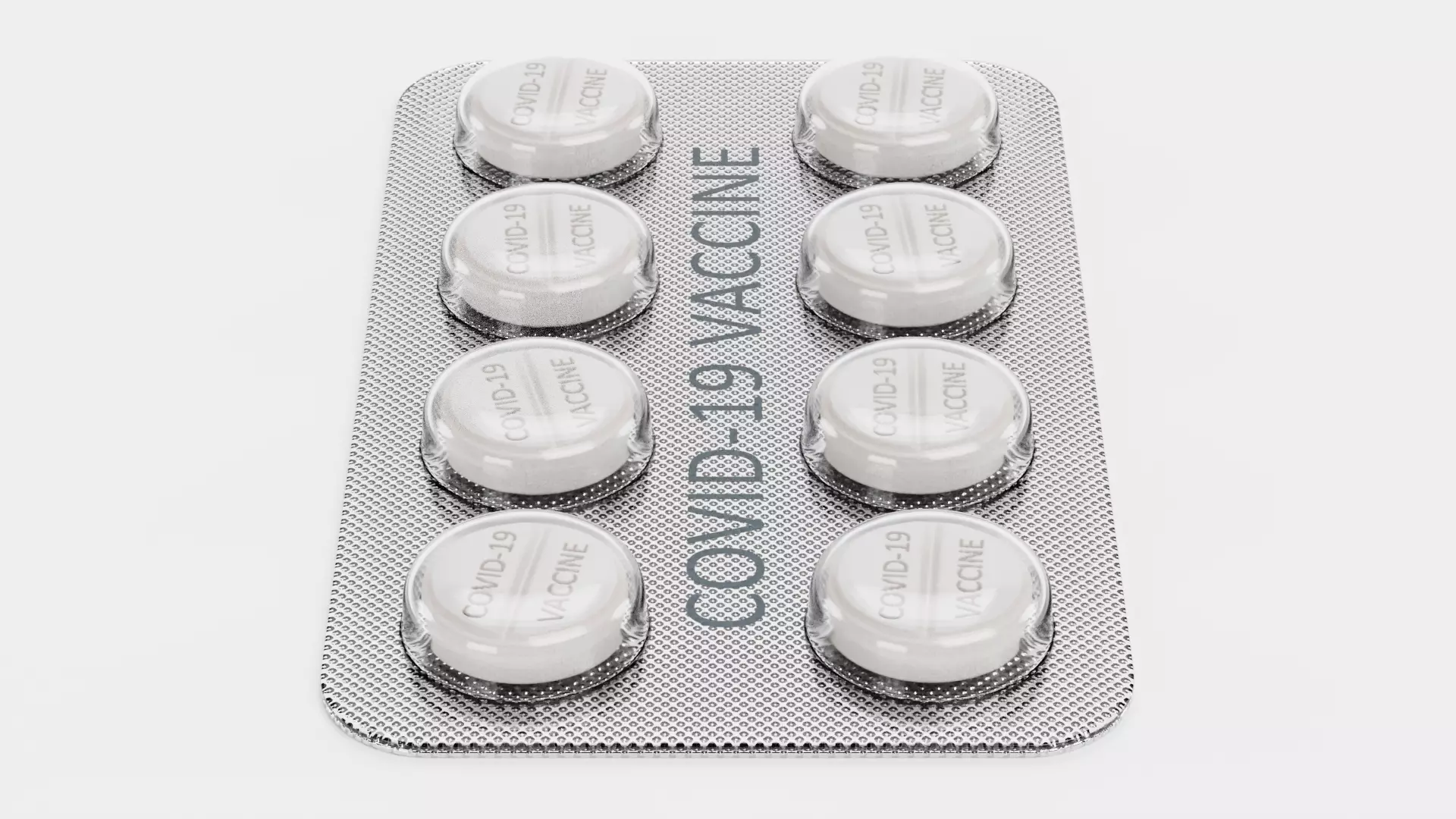 Blister with Pills V1 - Pandemic Vaccine Medical Tablets Concept 3D model