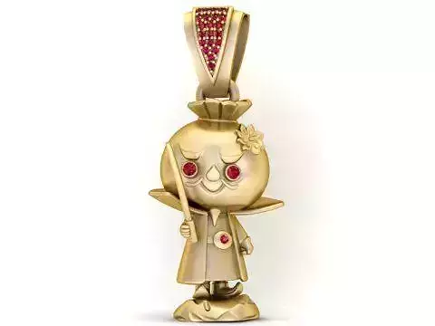 Gentleman Pumpkin Pendant 3D Printable Model