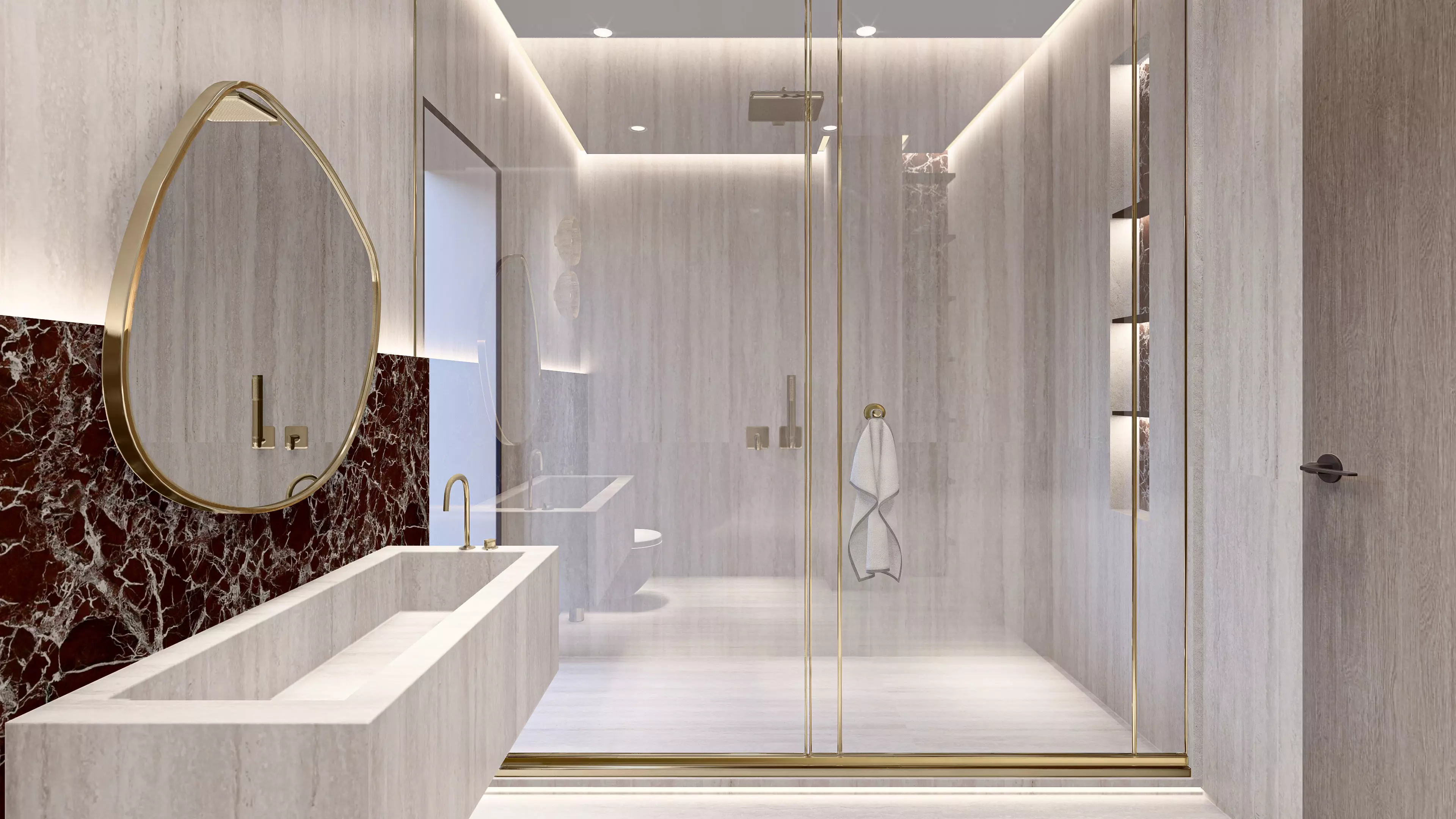 Modern bathrrom design 3D model_1