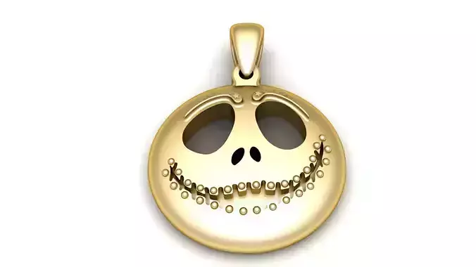 Pumpkin Face Pendant  3D Printable Model