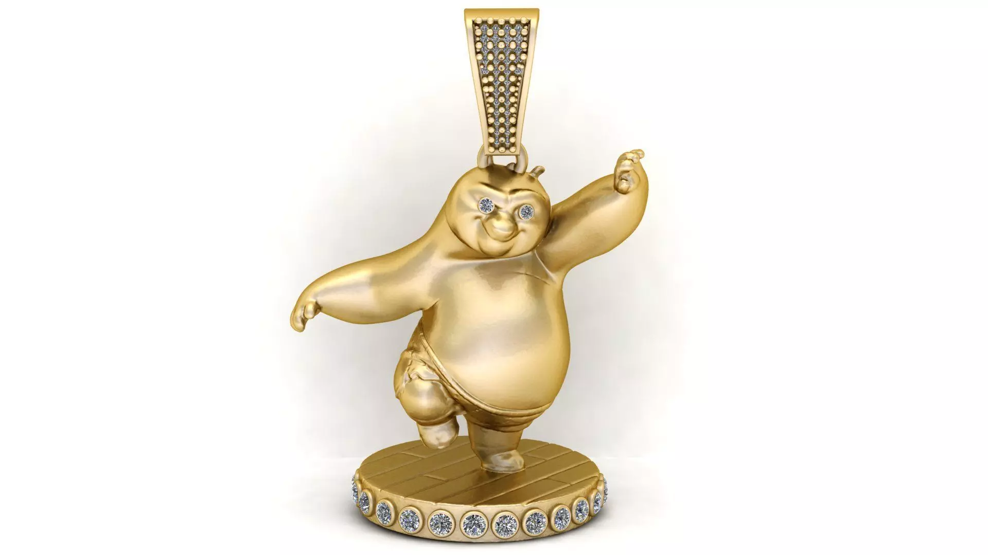 Dancing Panda Pendant 3D Printable Model 3D print model