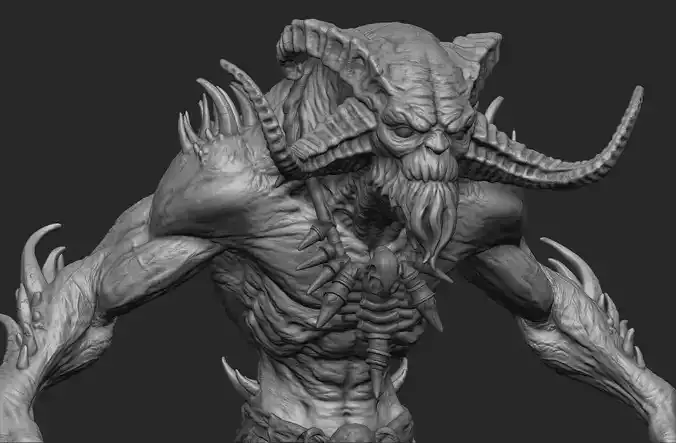 Mountain Beast Zbrush High Poly