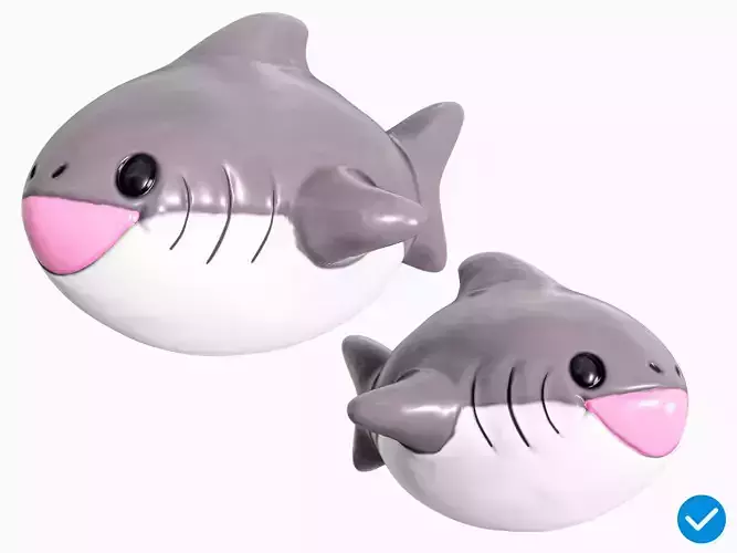 Rubber Toy Shark PBR
