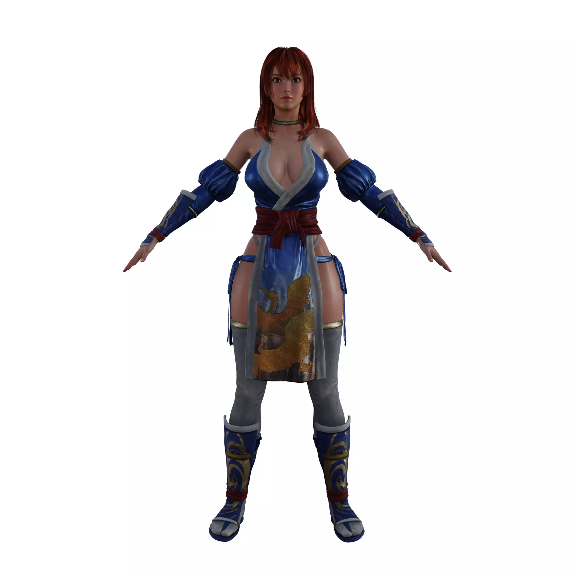Kasumi Low-poly 3D model_1