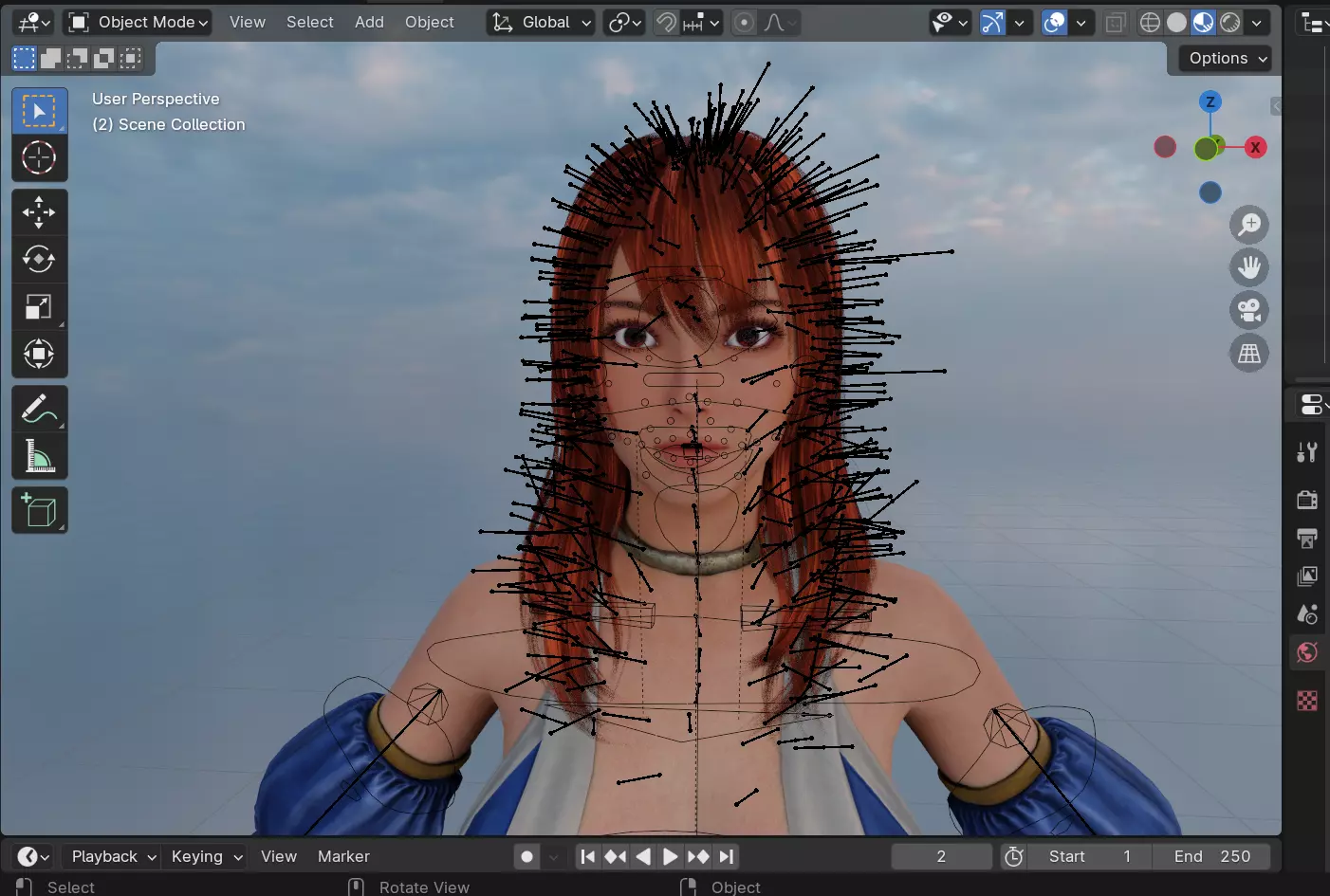 Kasumi Low-poly 3D model_10