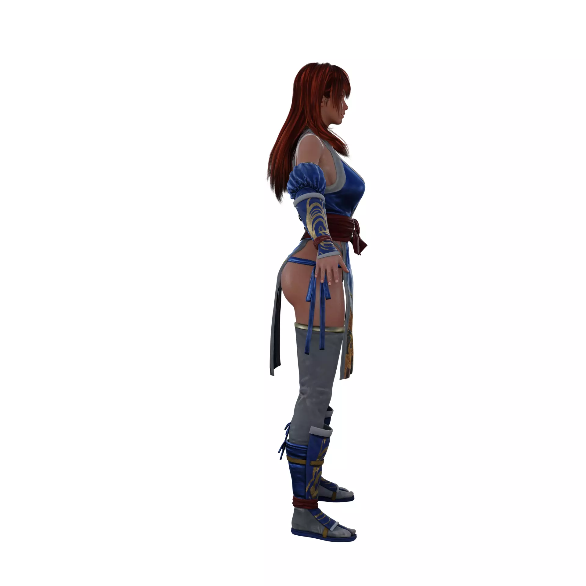 Kasumi Low-poly 3D model_2