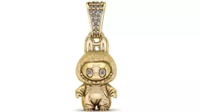 Hoodie Bunny Pendant 3D Printable Model