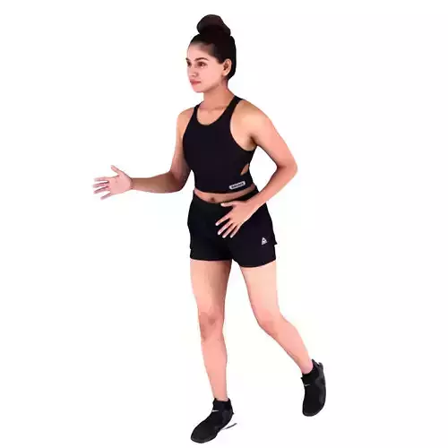 Female Runner Fitness 3D Scanned Model